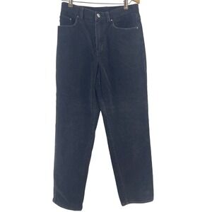 Lauren Ralph Lauren Corduroy Pants Womens 6P Black Straight Leg Academia Classic